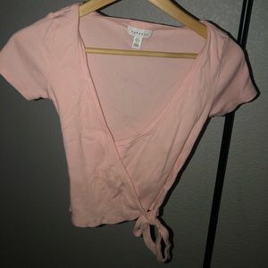 pink crop top